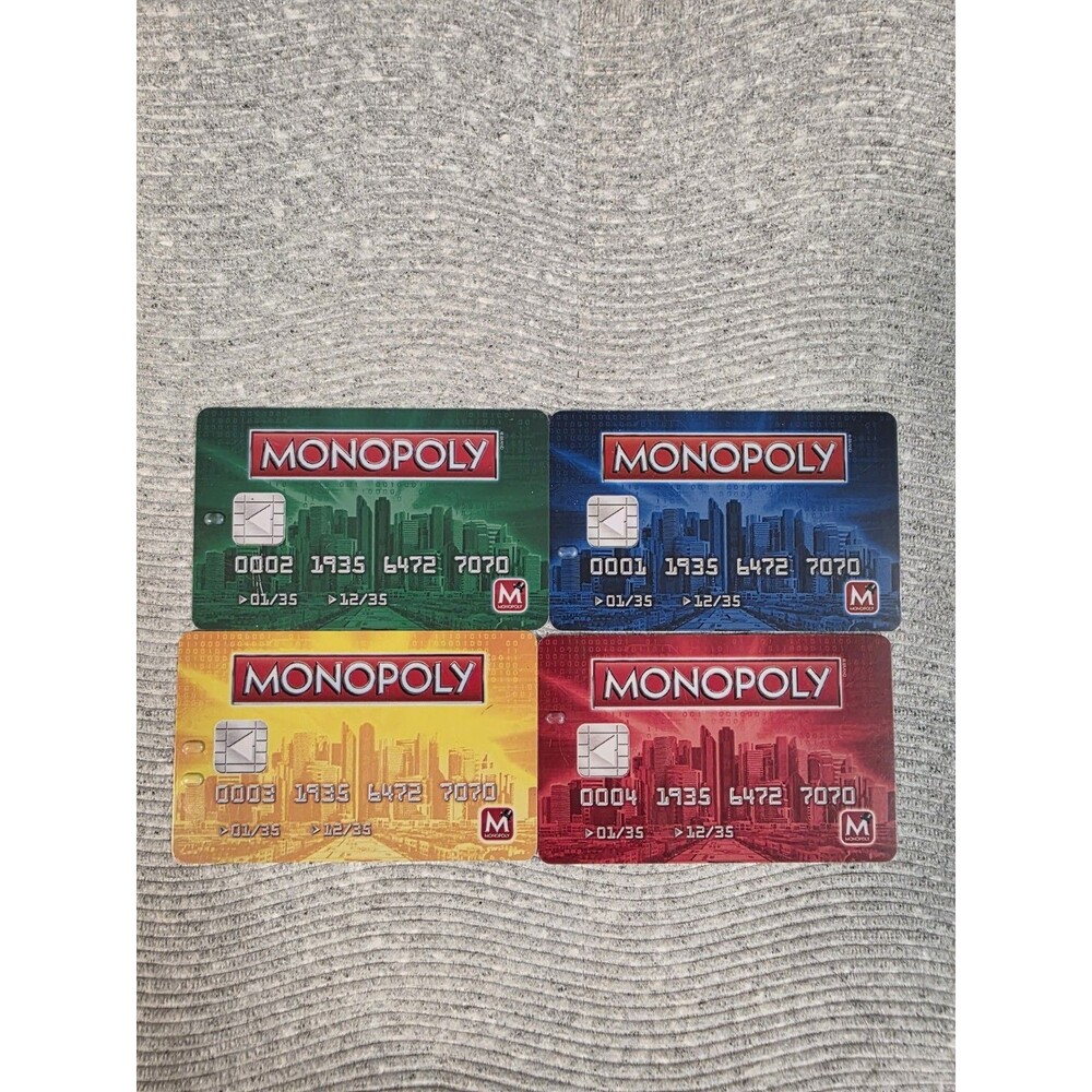 Monopoly 2013 Electronic Banking Replacement Bank Cards Lot of 4 - Credit Cards